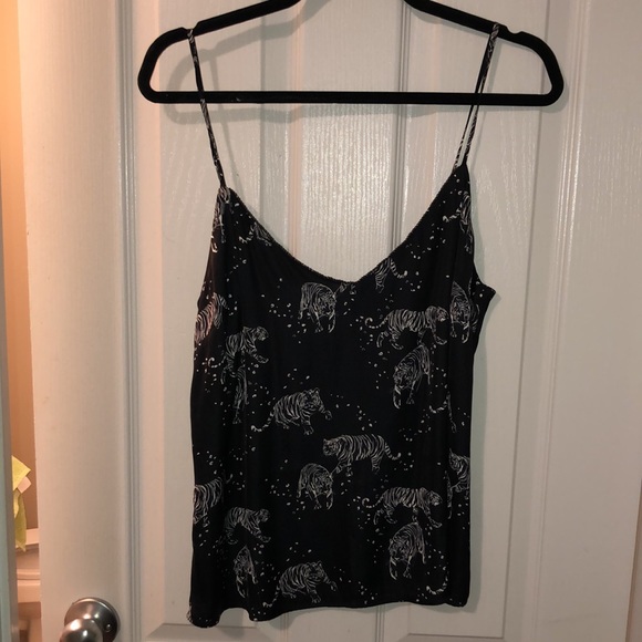 BNWT DAVID LERNER NEW YORK BLACK TIGER CAMI - Picture 3 of 10